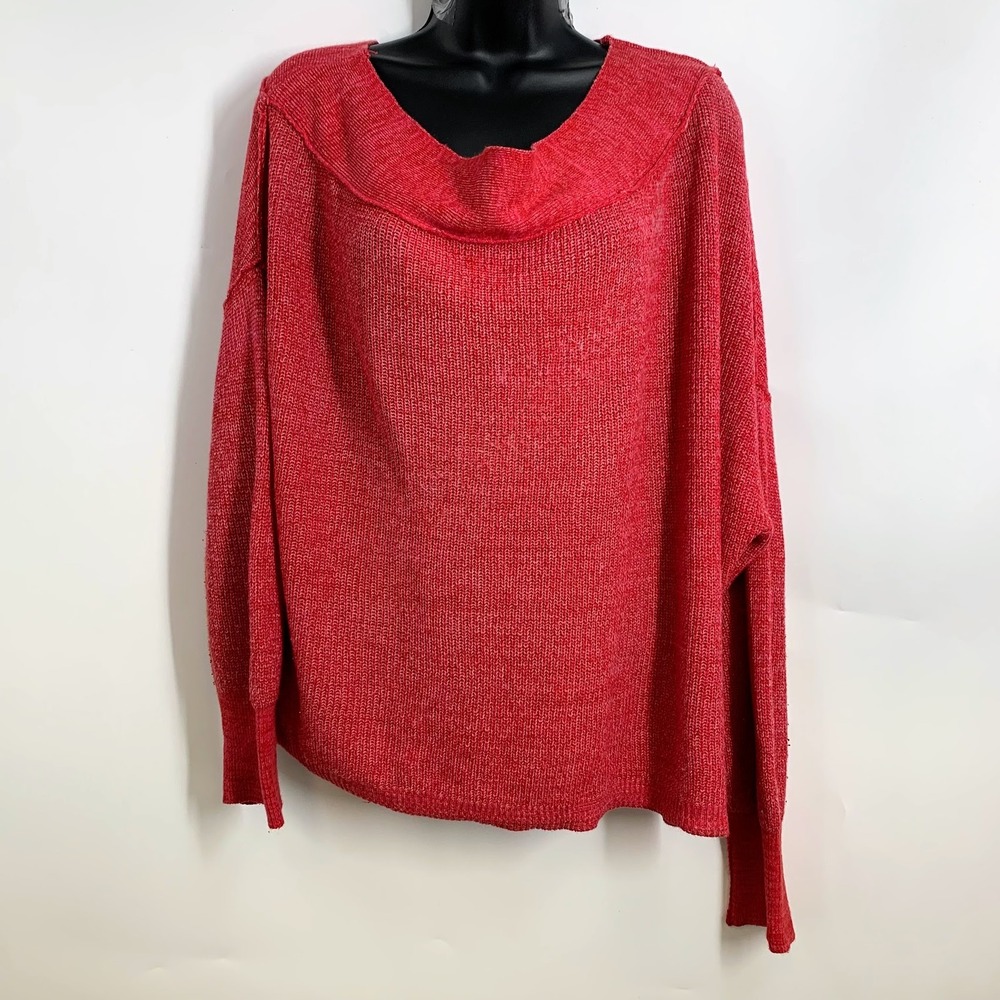 Free People Women's Alana Knit Oversized Cowl Neck Long Sleeve Sweater Top M